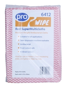 Show details for Pro Super Multicloths - Red Pack of 50