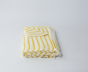 Show details for Cotton Cloths Striped - Yellow Pack of 50