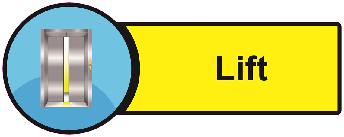 Show details for Dementia Friendly Sticker Label - Lift