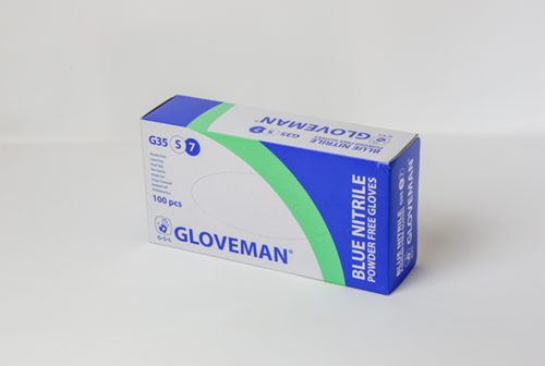 Show details for Small  Gloveman Blue Nitrile Gloves (100)