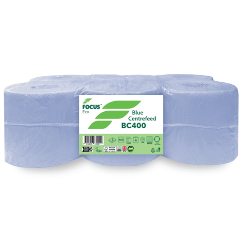 Show details for Essentials Centre Feed Rolls - Blue Pack of 6