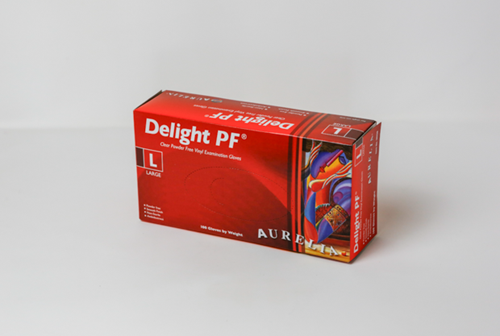 Show details for X-Large Delight Vinyl Powder Free Gloves  (100)