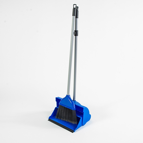 Show details for Dustpan & Brush Long Handle - Blue