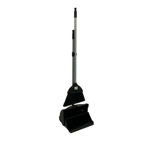 Show details for Dustpan & Brush - Black Long Handle
