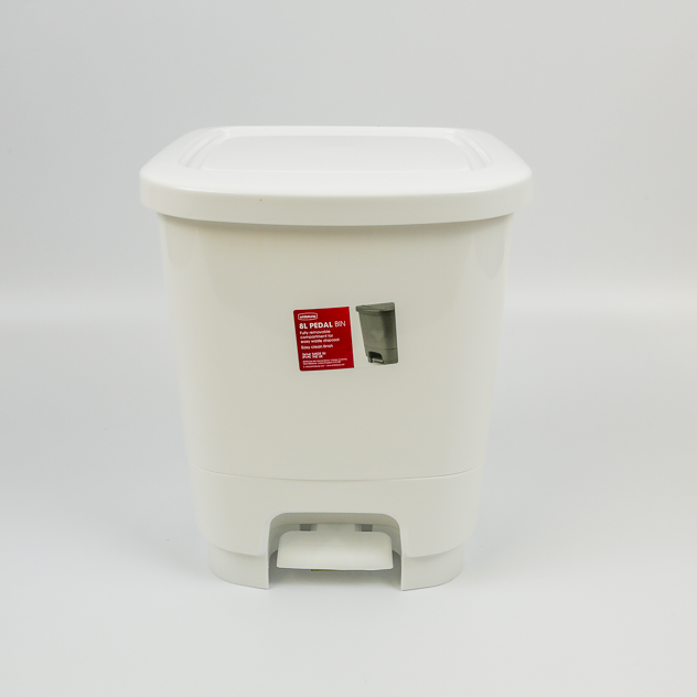 Show details for Pedal Bin - White 8l