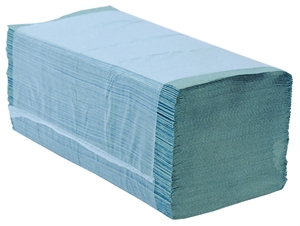 Show details for Paper Hand Towels V Fold - Green 1 Ply