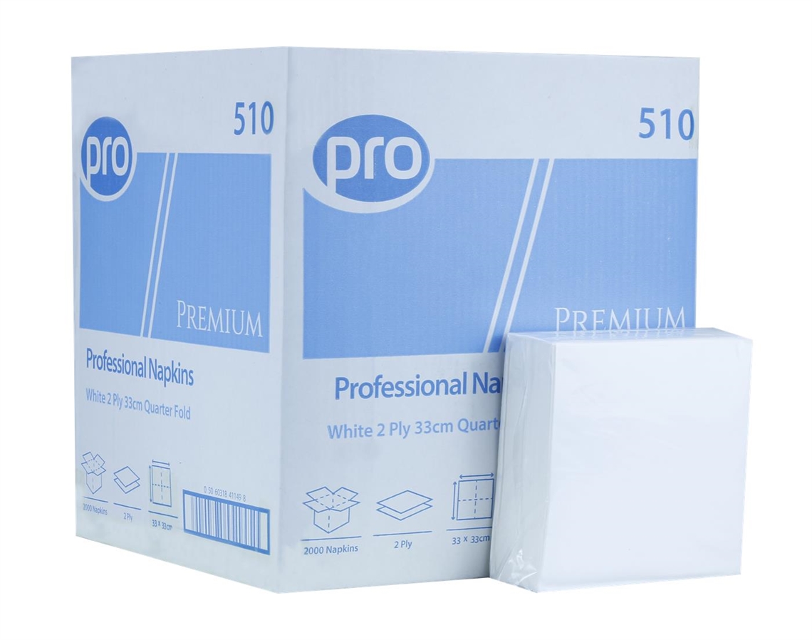 Show details for Napkins - White 2 Ply Pack of 2000