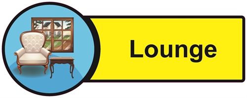 Show details for Dementia Friendly Sticker Label - Lounge