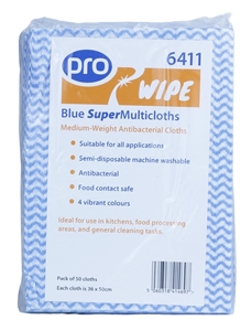 Show details for Pro Super Multicloths - Blue Pack of 50