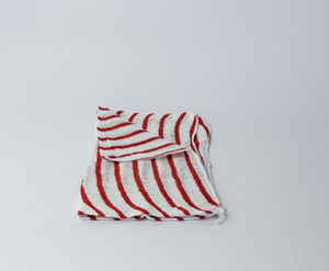 Show details for Cotton Cloths Striped - Red Pack of 50