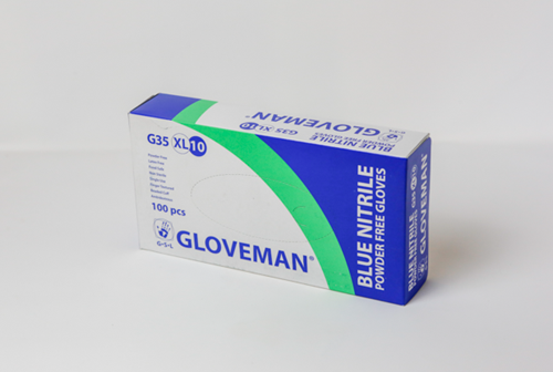 Show details for X-Large Gloveman Blue Nitrile Gloves (100)