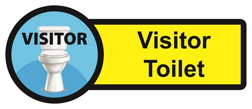 Show details for Dementia Friendly Sticker Label - Visitor Toilet
