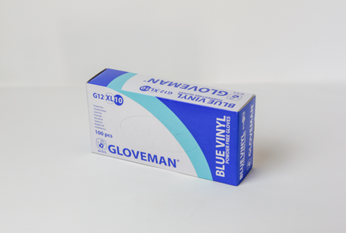 Show details for X-Large Blue Vinyl Powder Free Gloves (100)
