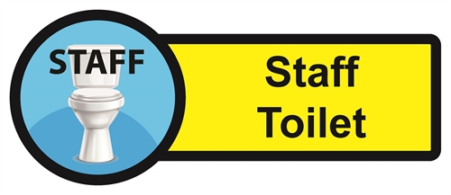 Show details for Dementia Friendly Sticker Label - Staff Toilet
