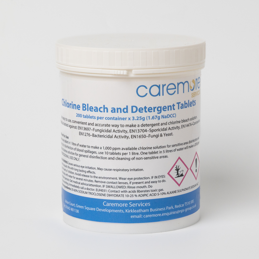 Show details for Chlorine Bleach and Detergent Tablets - Pack of 200