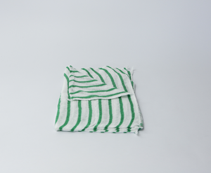 Show details for Cotton Cloths Striped - Green Pack of 50