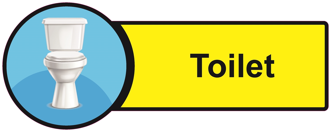 Show details for Dementia Friendly Sticker Label - Toilet
