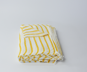 Show details for Cotton Cloths Striped - Yellow Pack of 50