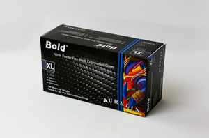 Show details for Gloves Nitrile Bold - Black XL Pack of 100