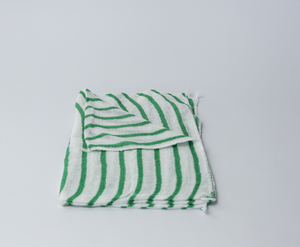 Show details for Cotton Cloths Striped - Green Pack of 50