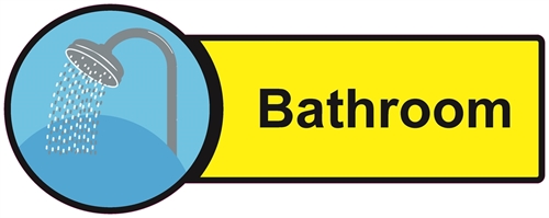 Show details for Dementia Friendly Sticker Label - Bathroom