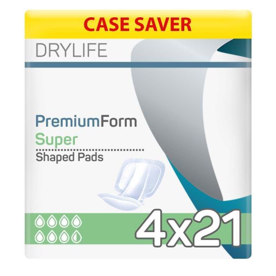 Show details for Dry Life Shaped Pads - Green Pack of 21