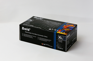 Show details for Gloves Nitrile Bold - Black XL Pack of 100