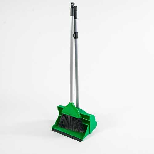 Show details for Dustpan & Brush Long Handle - Green